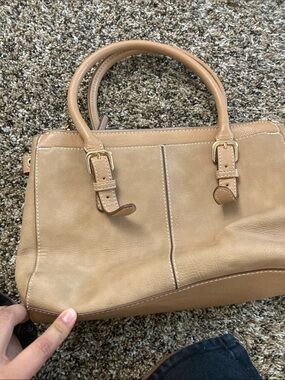 Classic Tan Leather Top-Handle Satchel